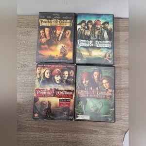 Disney Pirates Of The Caribbean DVD Lot